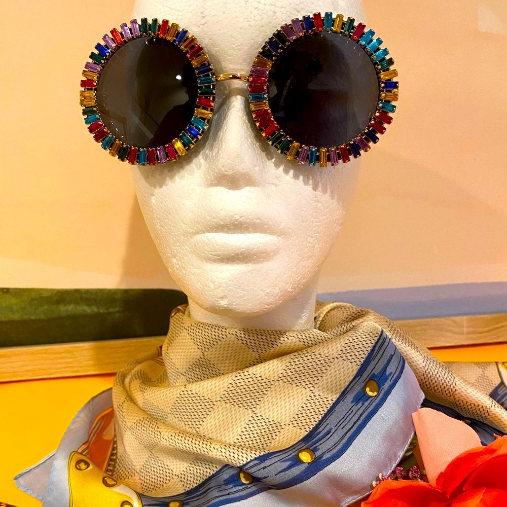 Multicolor Round Sunglasses